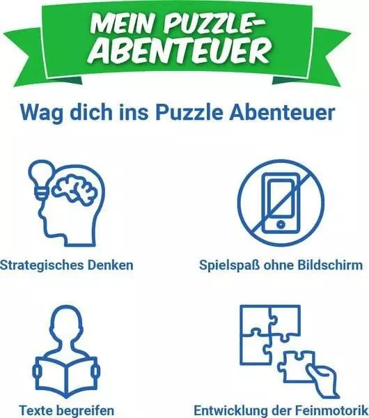 Puzzle-Abenteuer Drachen 42 Teile – Ravensburger