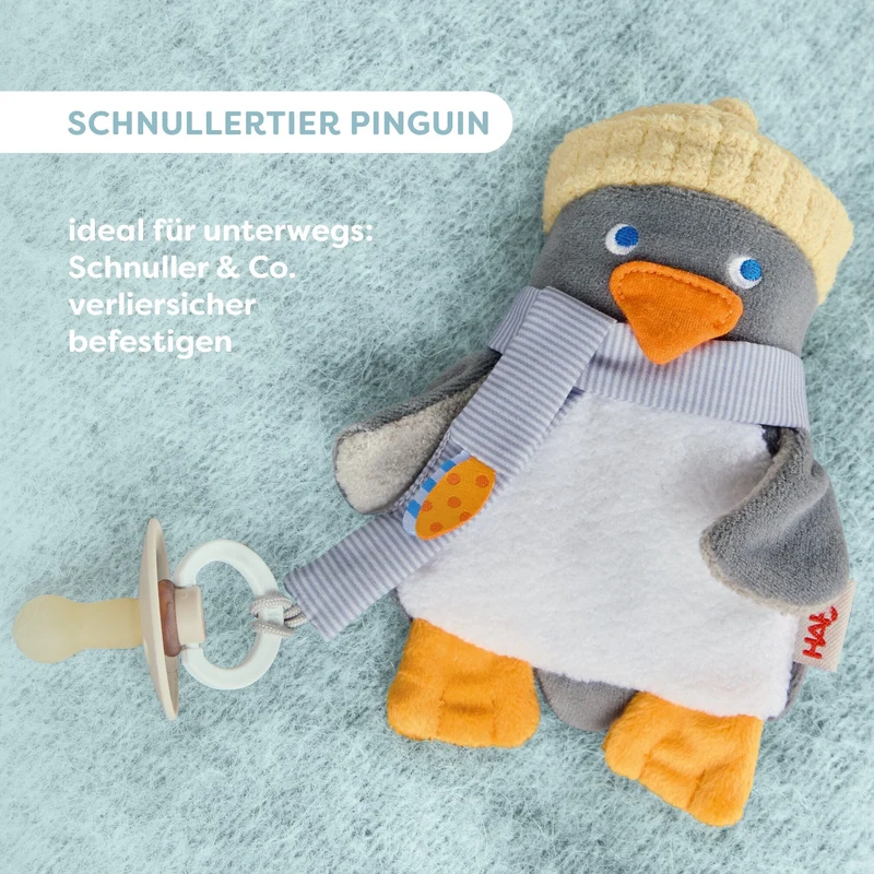 Schnullertier Pinguin – Schnullerhalter ab 0 Monaten