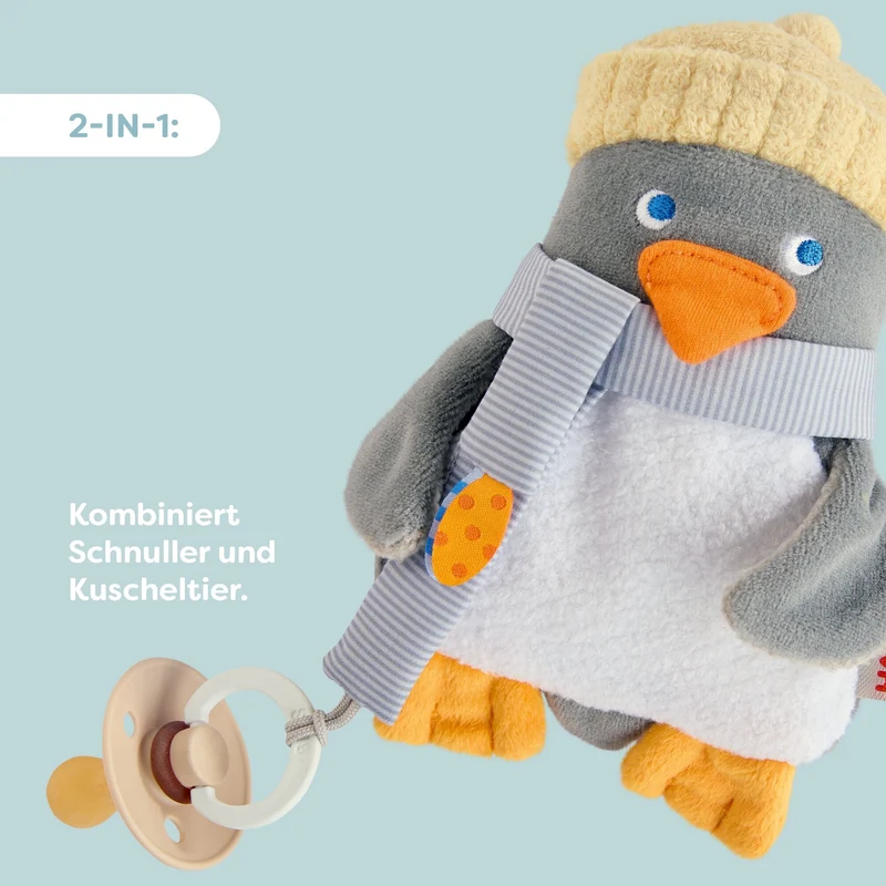 Schnullertier Pinguin – Schnullerhalter ab 0 Monaten