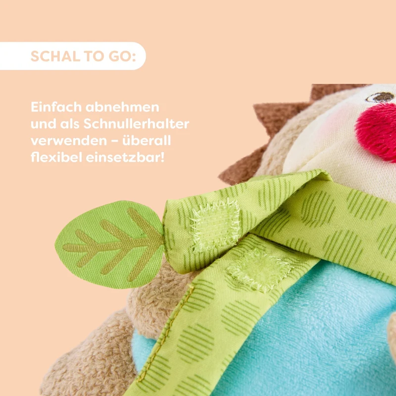 Schnullertier Igel – Schnullerhalter mit abnehmbarem Schal ab 0 Monaten