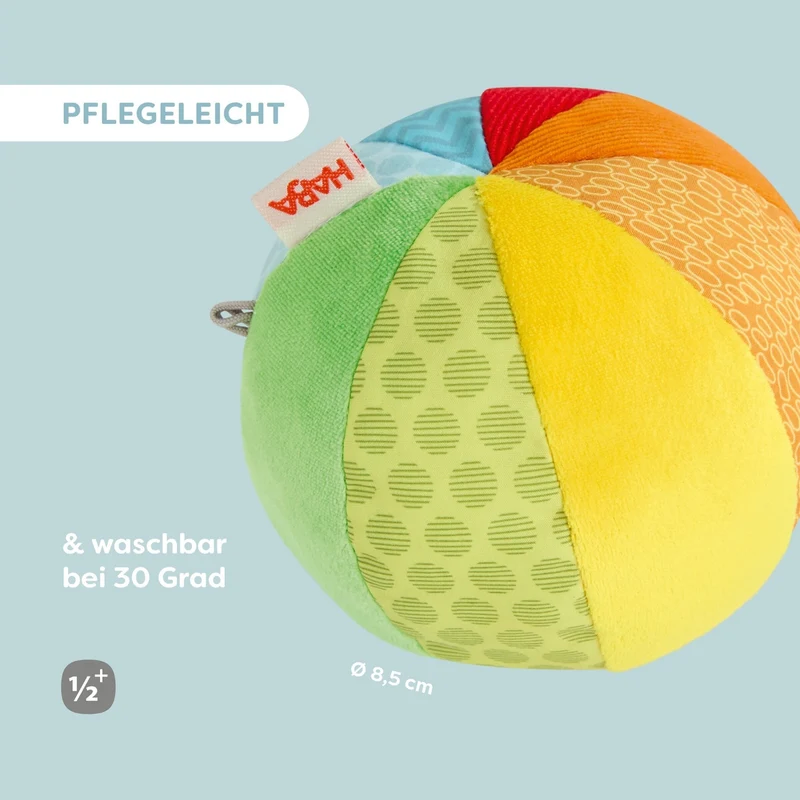 Entdeckerball Klang – weicher Stoffball mit Klingel ab 6 Monaten