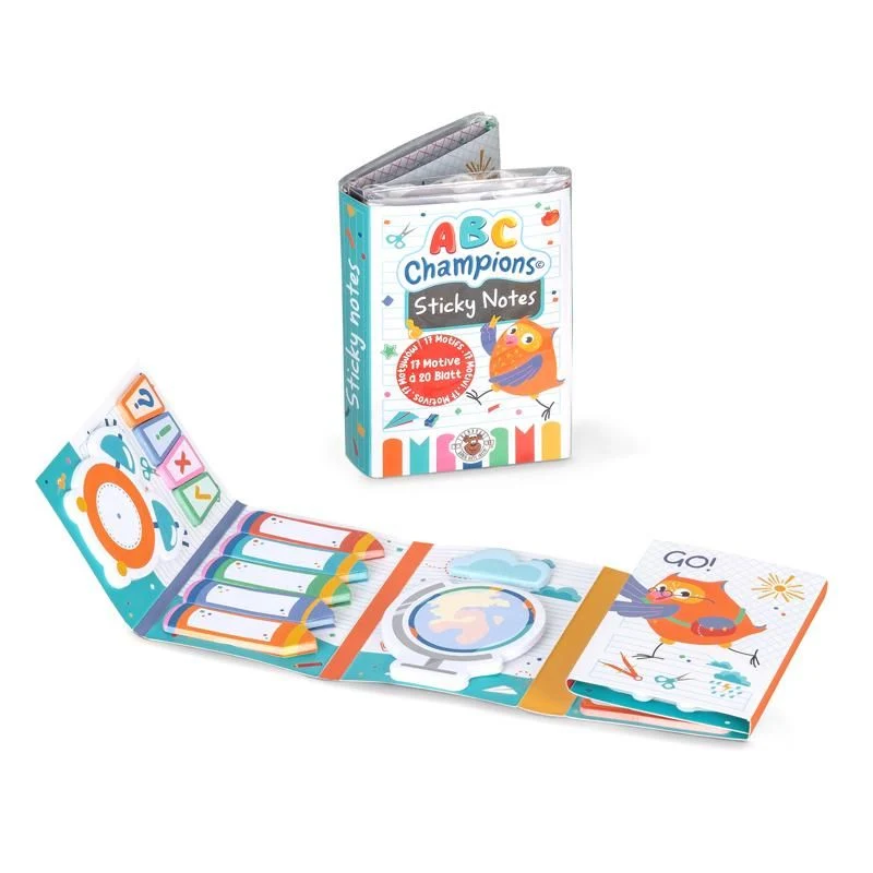 ABC CHAMPIONS Sticky Notes Mini-Organizer 340 Blatt
