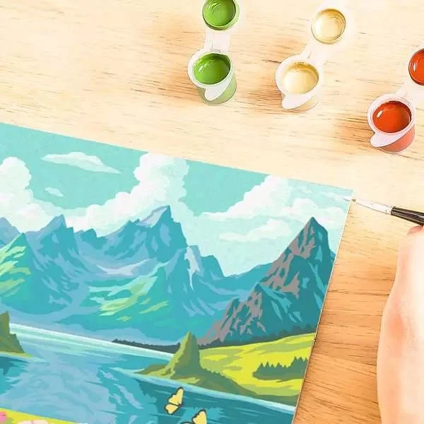 Blumenmeer am Bergsee Malen nach Zahlen – Ravensburger
