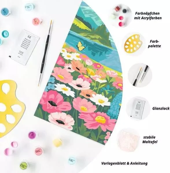 Blumenmeer am Bergsee Malen nach Zahlen – Ravensburger