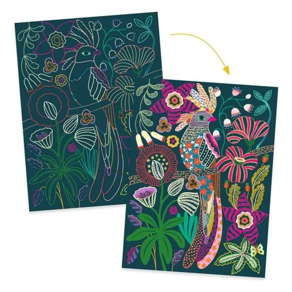 Kratzbilder Rococo 4er-Set – Djeco