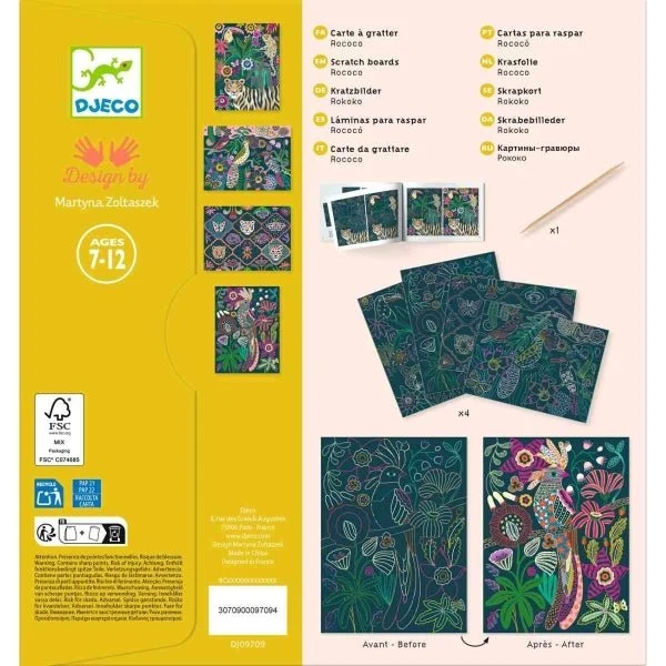 Kratzbilder Rococo 4er-Set – Djeco