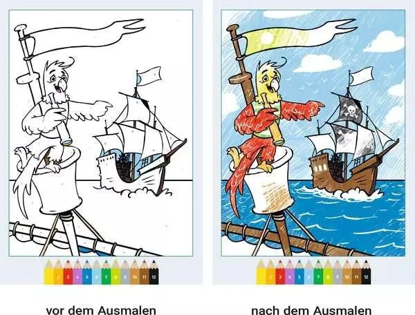 CreArt Malen nach Zahlen Zauberpapier Abenteuer – Malbuch