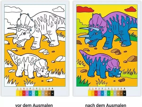 Malen nach Zahlen - CreArt- Dinosaurier