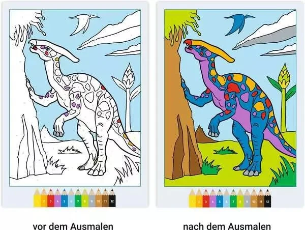 Malen nach Zahlen - CreArt- Dinosaurier