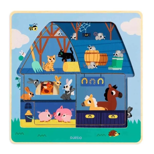 Schichtpuzzle Chez Moo – Djeco