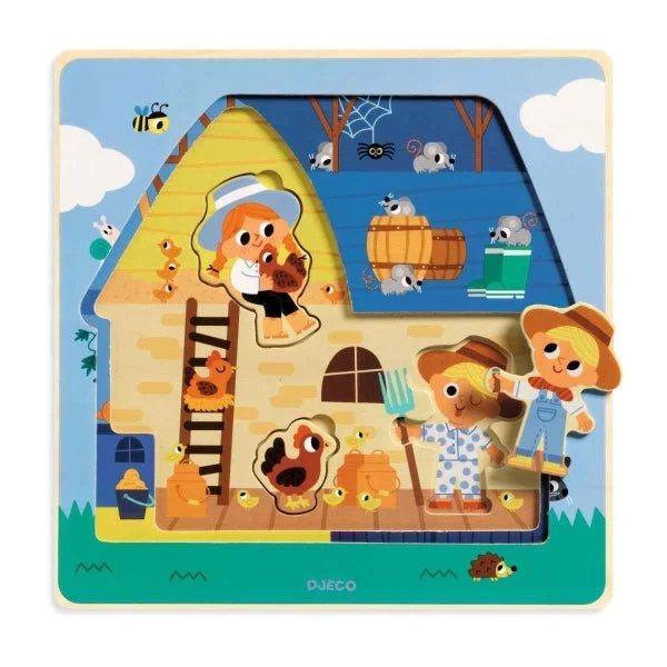 Schichtpuzzle Chez Moo – Djeco