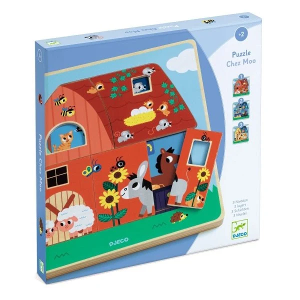 Schichtpuzzle Chez Moo – Djeco