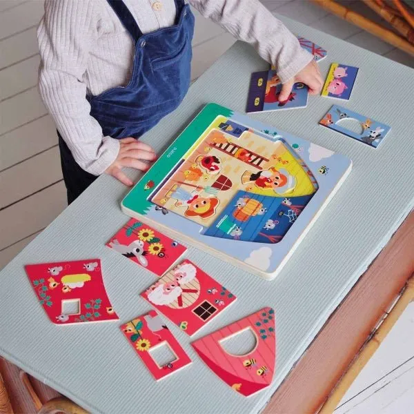 Schichtpuzzle Chez Moo – Djeco