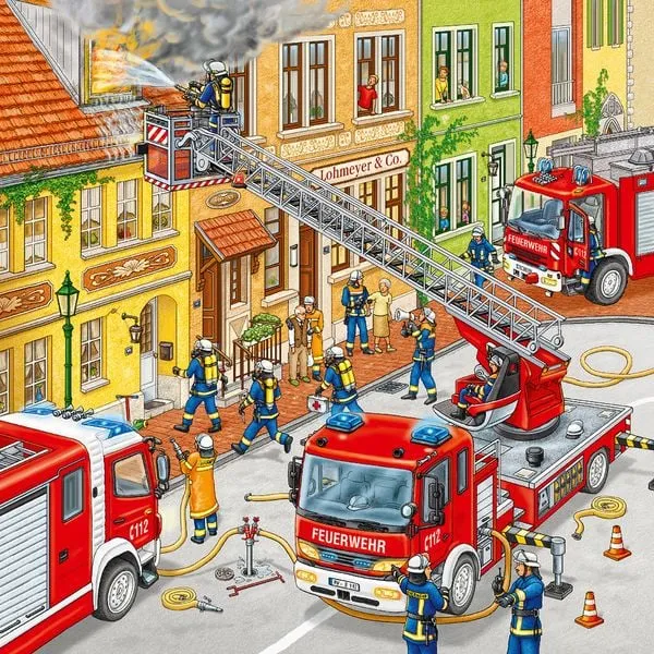 Puzzle - Feuerwehreinsatz 3 X 49 Teile