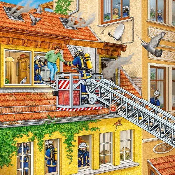 Puzzle - Feuerwehreinsatz 3 X 49 Teile