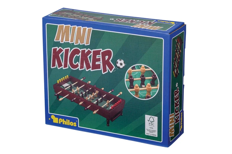 Mini Kicker Tischfußball aus Holz – Philos
