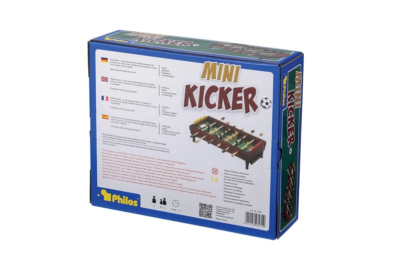Mini Kicker Tischfußball aus Holz – Philos