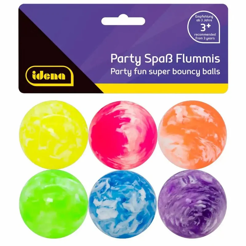 Idena Flummis Partyspaß ab 3 Jahren 6 Stück