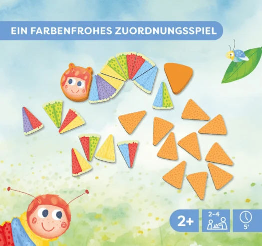 Raupe Rosa – Farbenlernspiel nach Domino-Prinzip