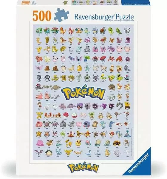 Erwachsenenpuzzle Pokémon – 500 Teile Die ersten 151 Pokémon
