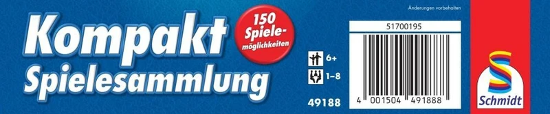 150er Kompakt-Spielesammlung, 150 Spielemöglichkeiten