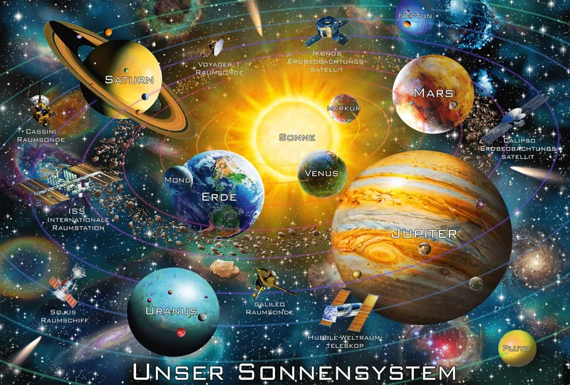 Kinderpuzzle Unser Sonnensystem – 200-Teile Lernpuzzle