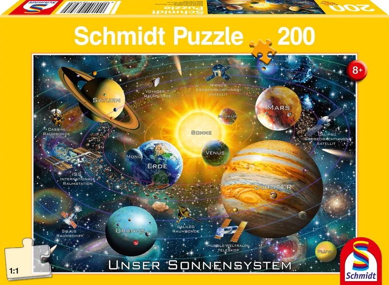Kinderpuzzle Unser Sonnensystem – 200-Teile Lernpuzzle