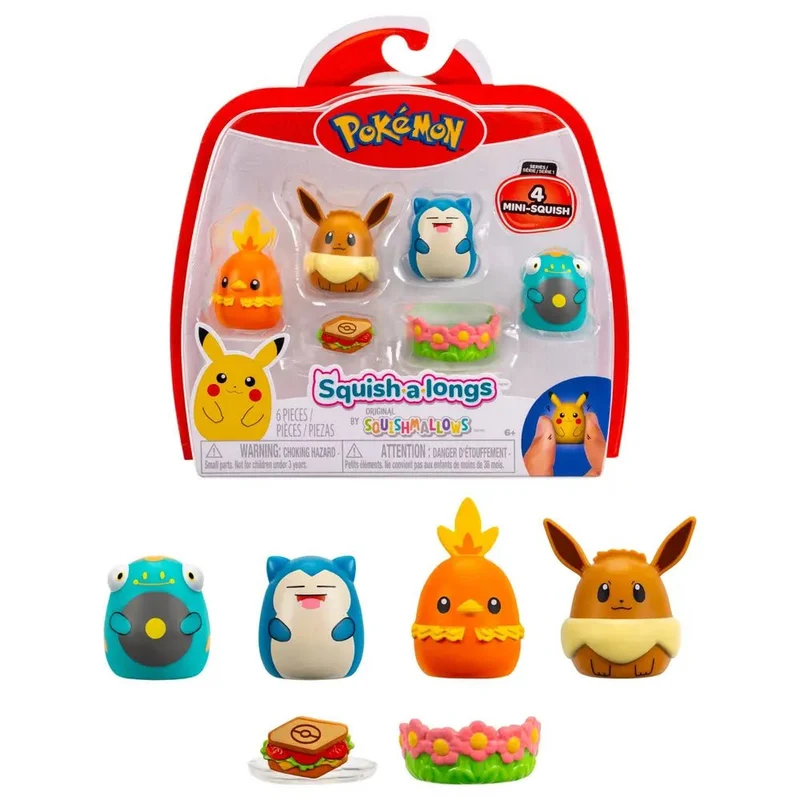 Pokémon Figure 4 Pack Squishalongs – Minifiguren, sortiert