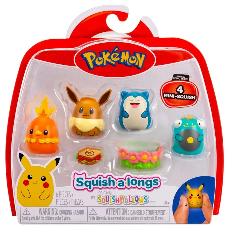 Pokémon Figure 4 Pack Squishalongs – Minifiguren, sortiert