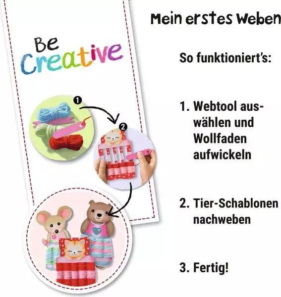 Bastelset BeCreative Mini Erstes Weben – Ravensburger Webrahmen Kinder