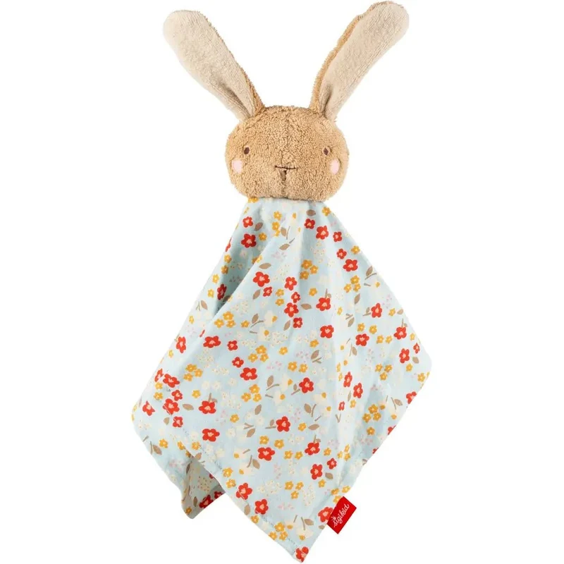 Schnuffeltuch Hase Terry braun – weiches Schmusetuch