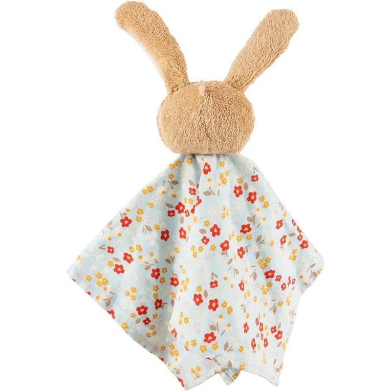 Schnuffeltuch Hase Terry braun – weiches Schmusetuch