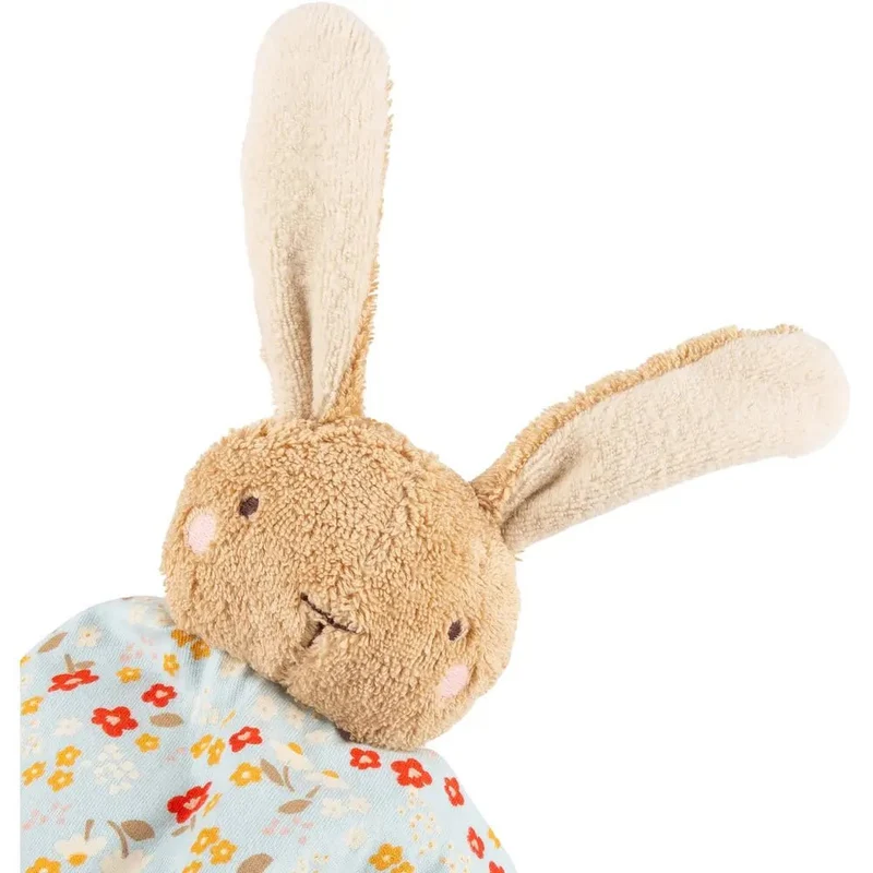 Schnuffeltuch Hase Terry braun – weiches Schmusetuch
