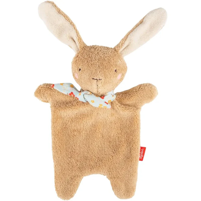 Schmusetuch Hase Terry braun – weiches Schnuffeltuch