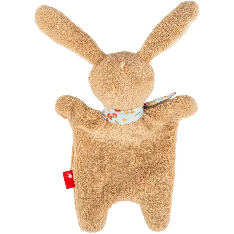 Schmusetuch Hase Terry braun – weiches Schnuffeltuch