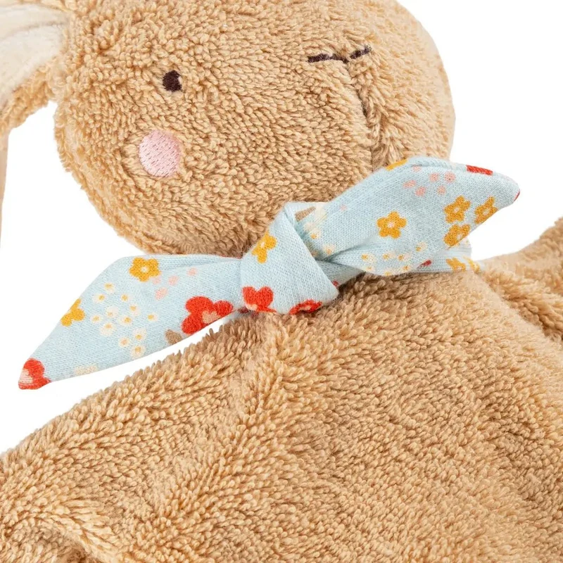 Schmusetuch Hase Terry braun – weiches Schnuffeltuch