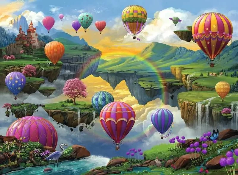 Erwachsenenpuzzle - Tal der Luftballons 500 Teile
