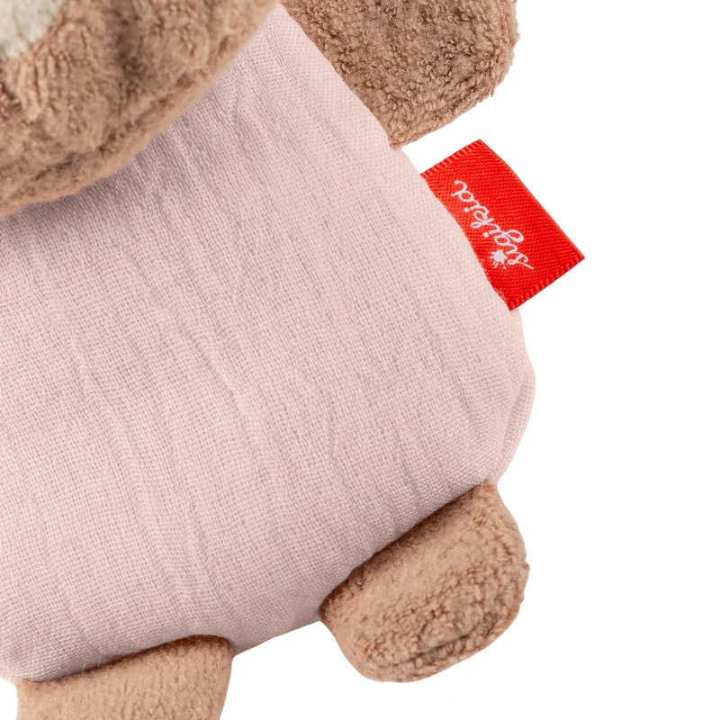 Greifling Bär Musselin – Spielfigur mit Rassel und Knisterfolie ab Geburt