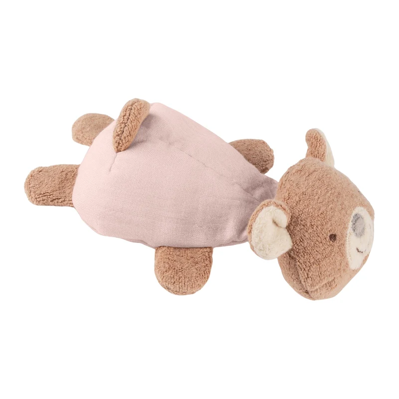 Greifling Bär Musselin – Spielfigur mit Rassel und Knisterfolie ab Geburt