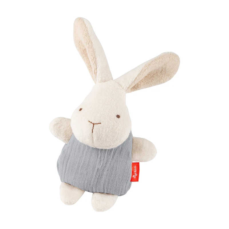Greifling Hase Musselin – Spielfigur mit Rassel und Knisterfolie ab Geburt