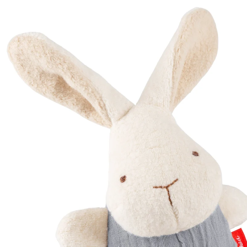 Greifling Hase Musselin – Spielfigur mit Rassel und Knisterfolie ab Geburt