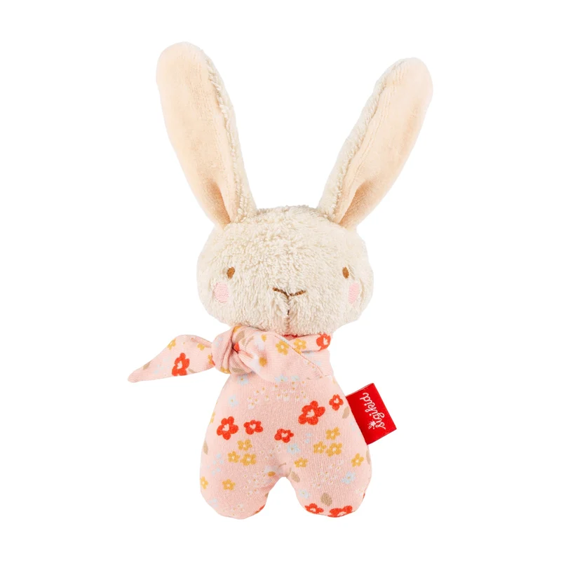 Greifling Hase Terry weiß – weicher Babygreifling
