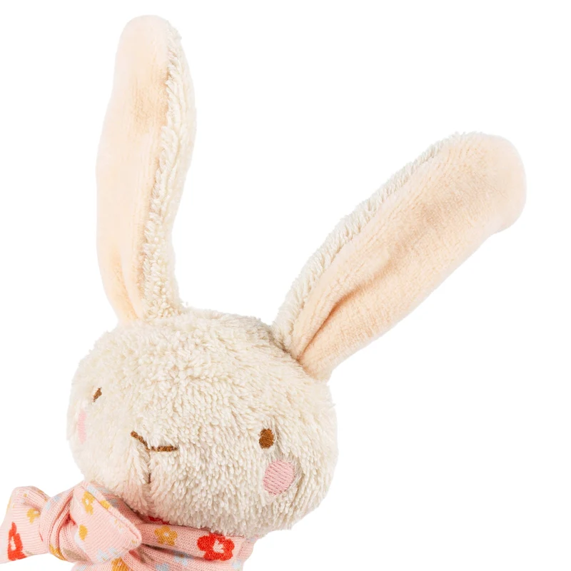 Greifling Hase Terry weiß – weicher Babygreifling