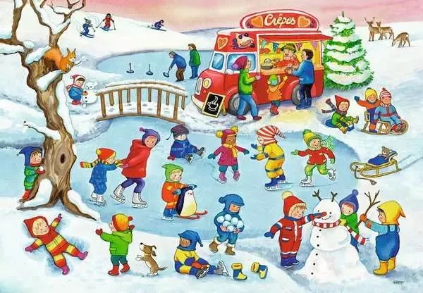 Puzzle ab 4 Jahren – Freizeit am See mit 2x24 Teilen