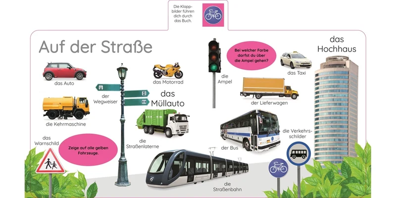 Pappbilderbuch Erstes Lernen: In der Stadt mit über 200 Fotos und Griffregister