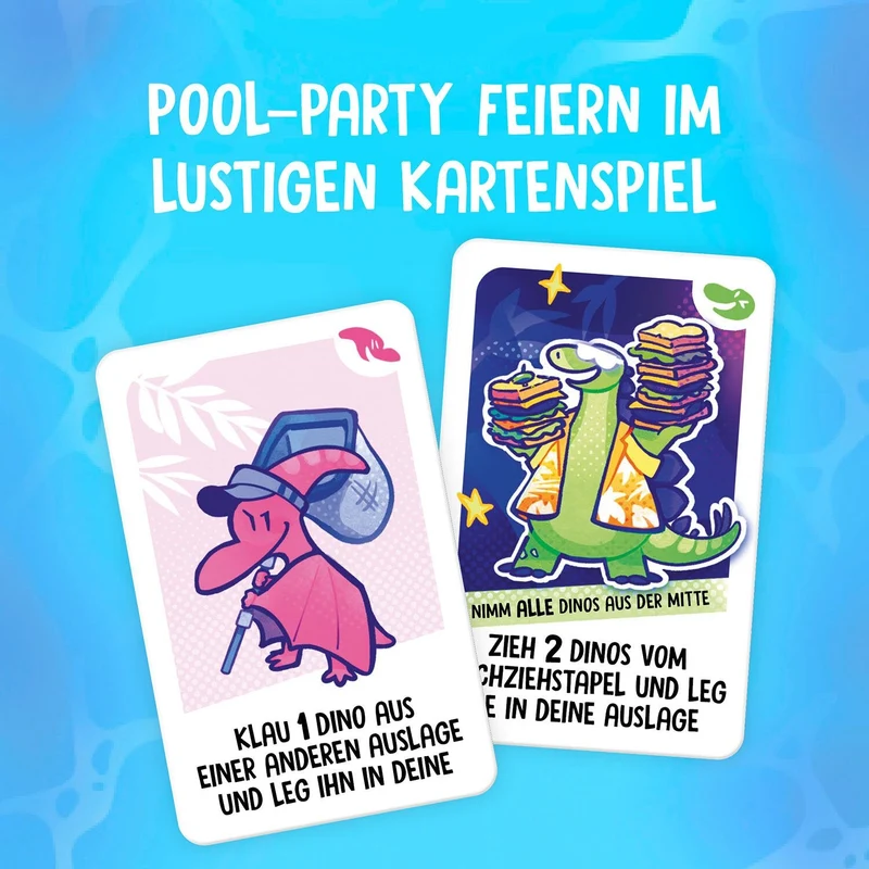 Kartenspiel Dino Party mit Sammel- und Tauscheffekten für 2-6 Spieler ab 7 Jahren