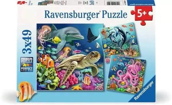 Kinderpuzzle - Bezaubernde Unterwasserwelt - 3x49 Teile