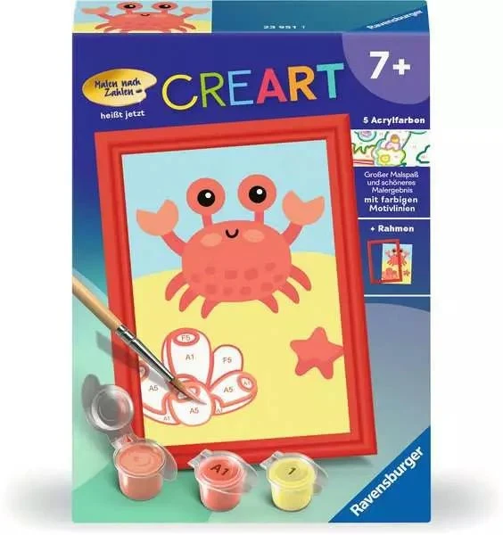 CreArt Fröhliche Krabbe - Malen nach Zahlen