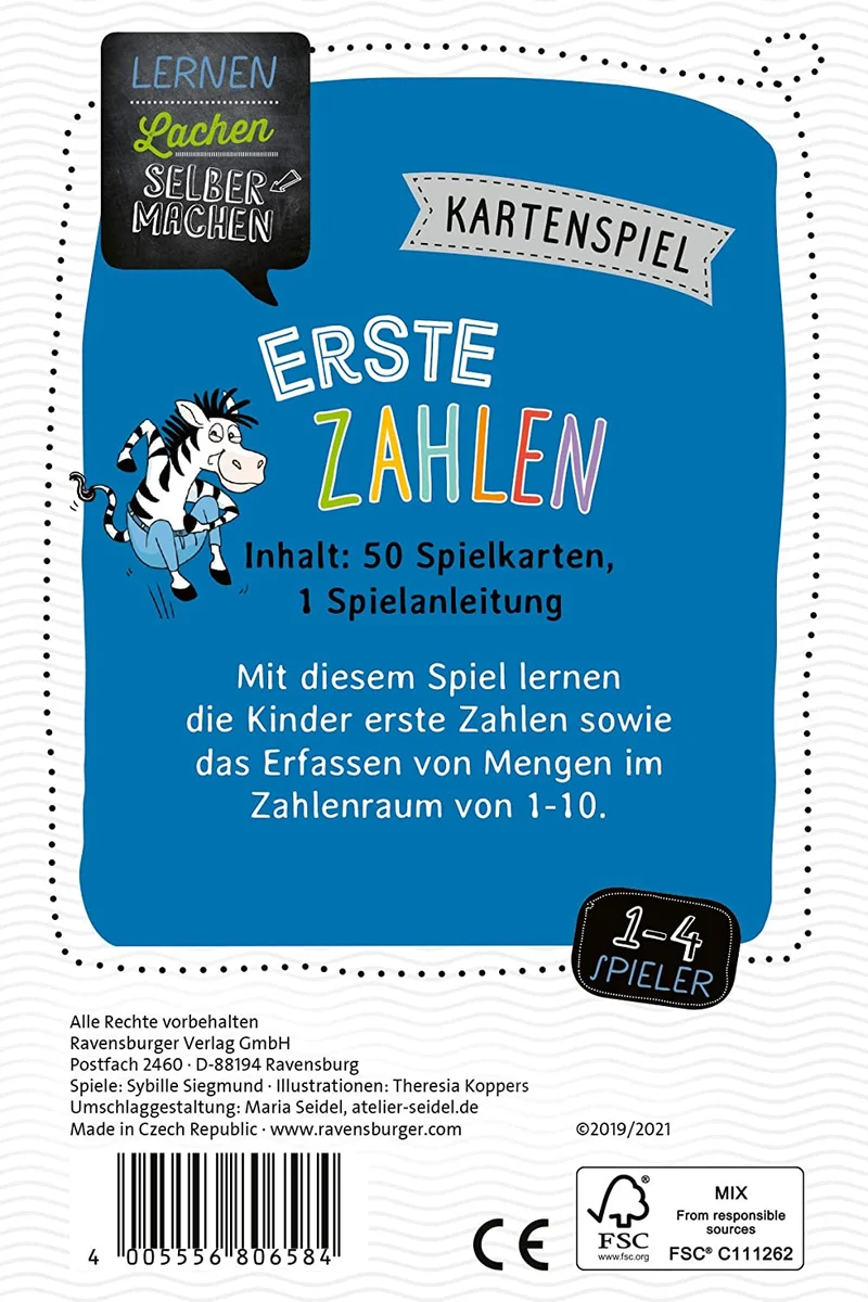 Lernen Lachen Selbermachen: Erste Zahlen - Kartenspiel ab 5 Jahren