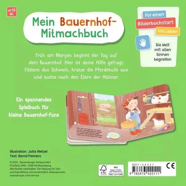 Mitmachbuch Fahr mit Traktor! – Bauernhof-Abenteuer für Kleinkinder
